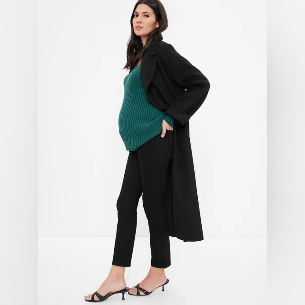 Gap Maternity Inset Panel Vintage Slim Jeans Black Size 31